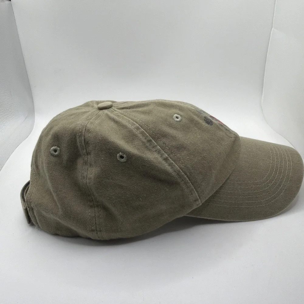 Disney Parks Distressed Mickey Mouse Adjustable‎ Cap Hat Military Army Green